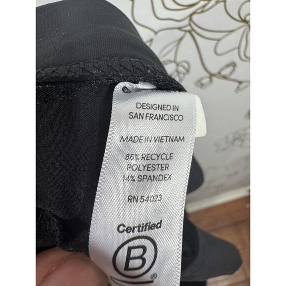 Athleta Pants Women’s 14T Gramercy Black Track Trouser Wide Leg Snap Hem -010 - Picture 8 of 8